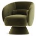 Saboor Upholstered Swivel Barrel Chair - Thumbnail 2