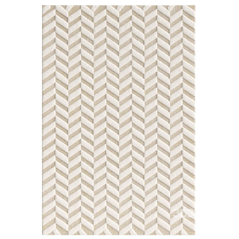Herringbone Rug White Image 3