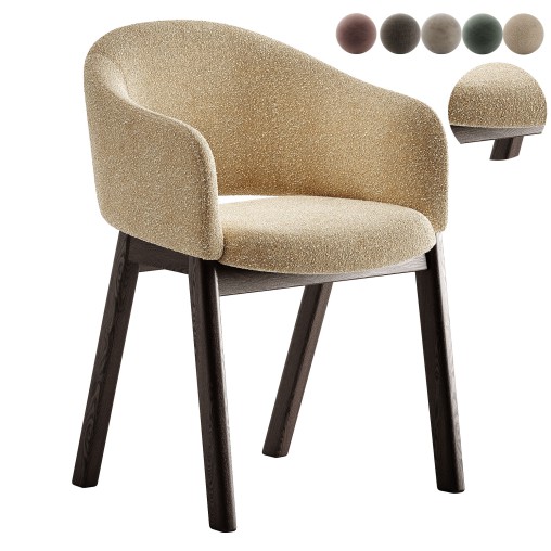 Isa Fabric Dining Arm Chair