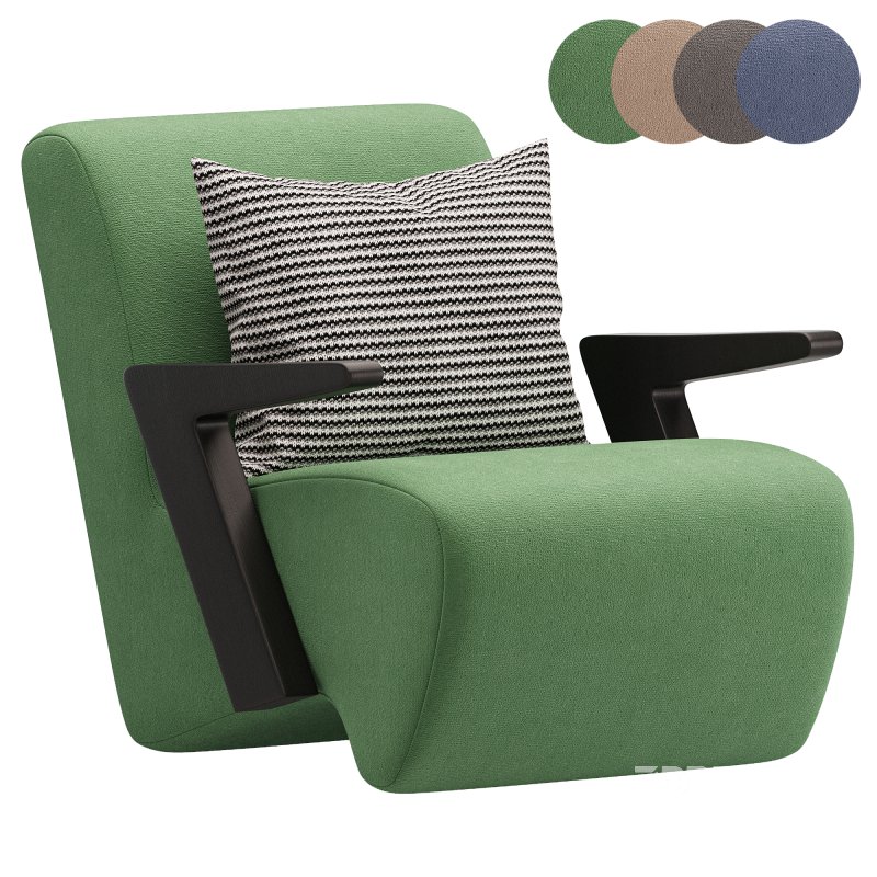 Modern Upholstered Lounge Chair Image 1
