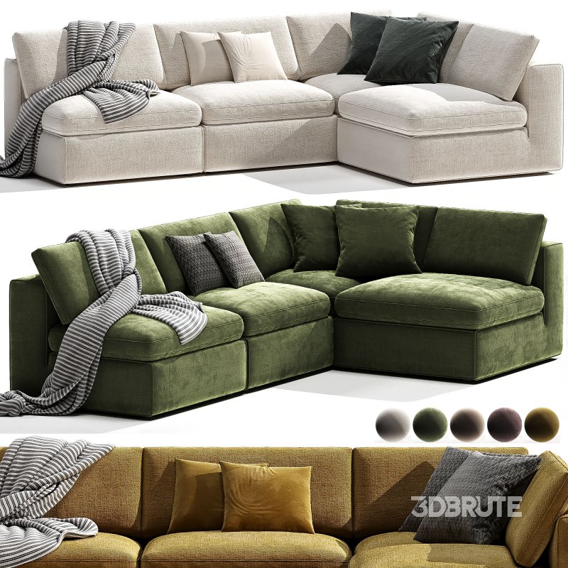 Movie Night 4 Piece Modular Sectional Open Image 1