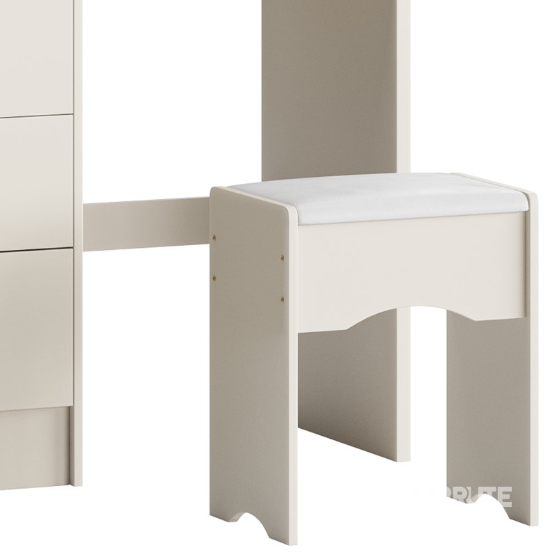 Ensemble coiffeuse avec tabouret et miroir Willodine Image 7