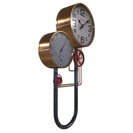 pipe wall clock