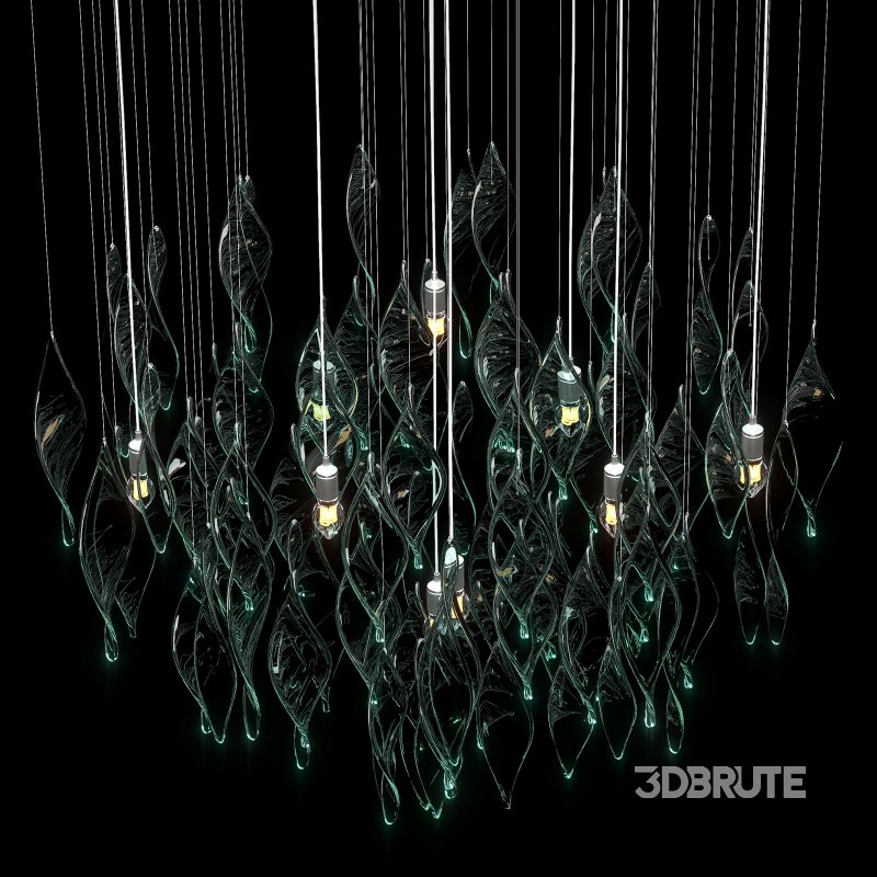 GG Bract Glass Chandelier Image 5