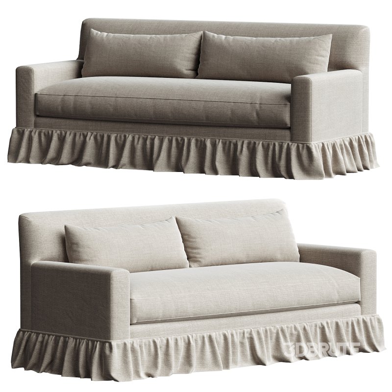 Shabby Chic Dust Ruffle Sofa Image 3