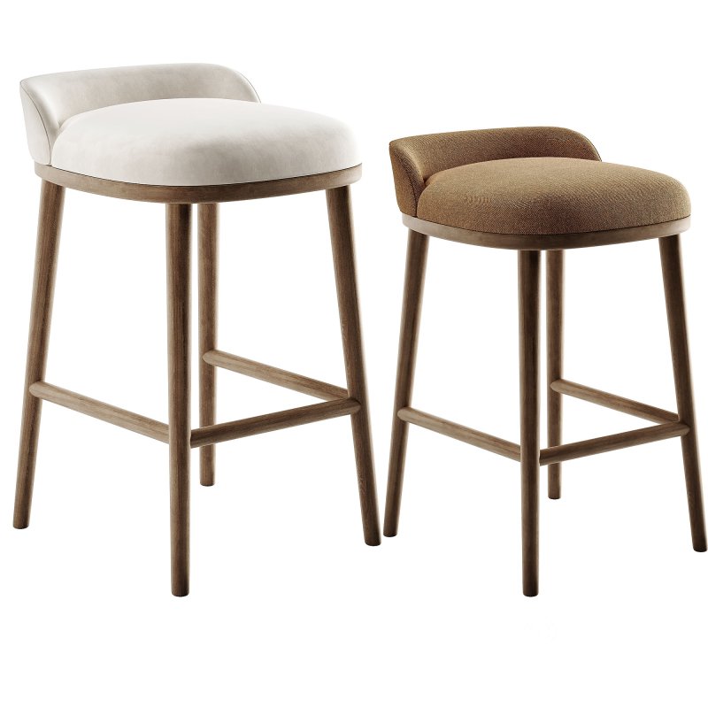 CAINE barstool Dark Brown Loom Beige Image 5