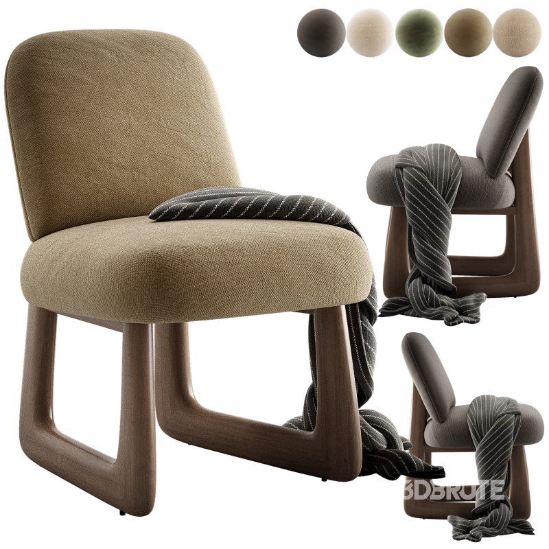 Pula Warm White Boucle Dining Chair Image 1