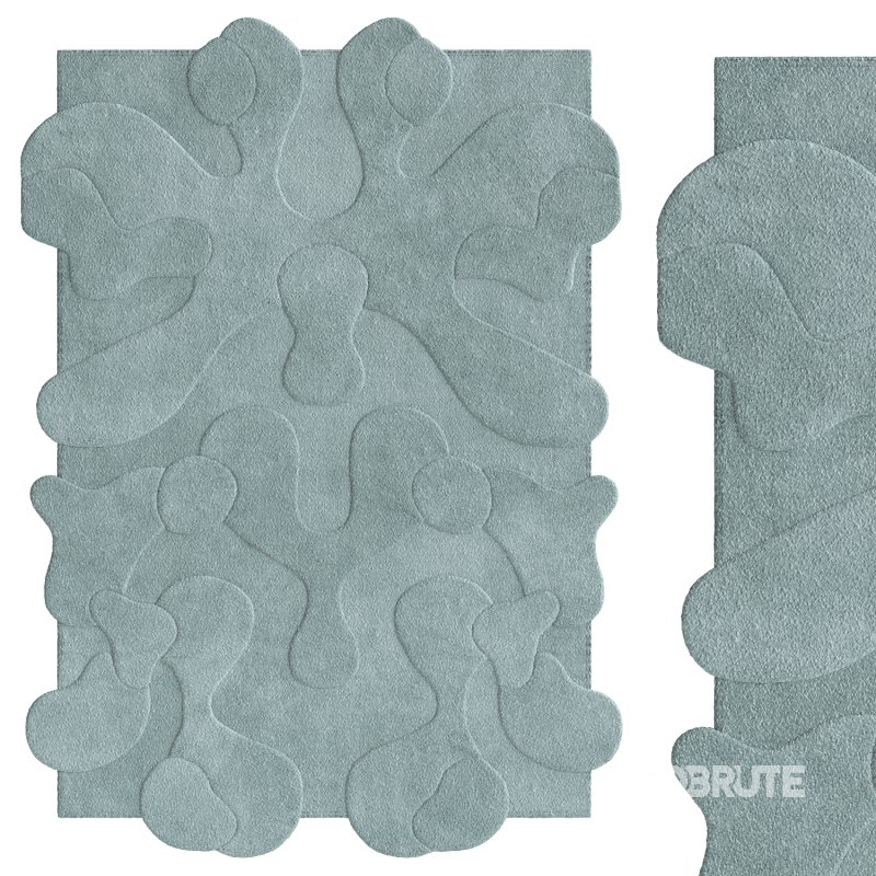 Exclusive Blue Large Blot Rug Image 1