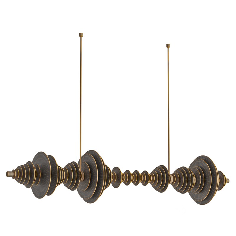 Gravity Ripples Metal Chandelier by HOLLY HUNT Image 2
