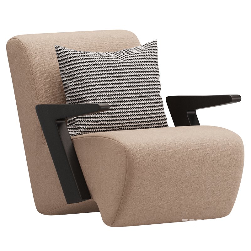 Modern Upholstered Lounge Chair Image 2