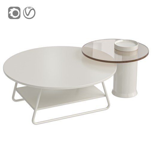 Luxury set of two coffee tables