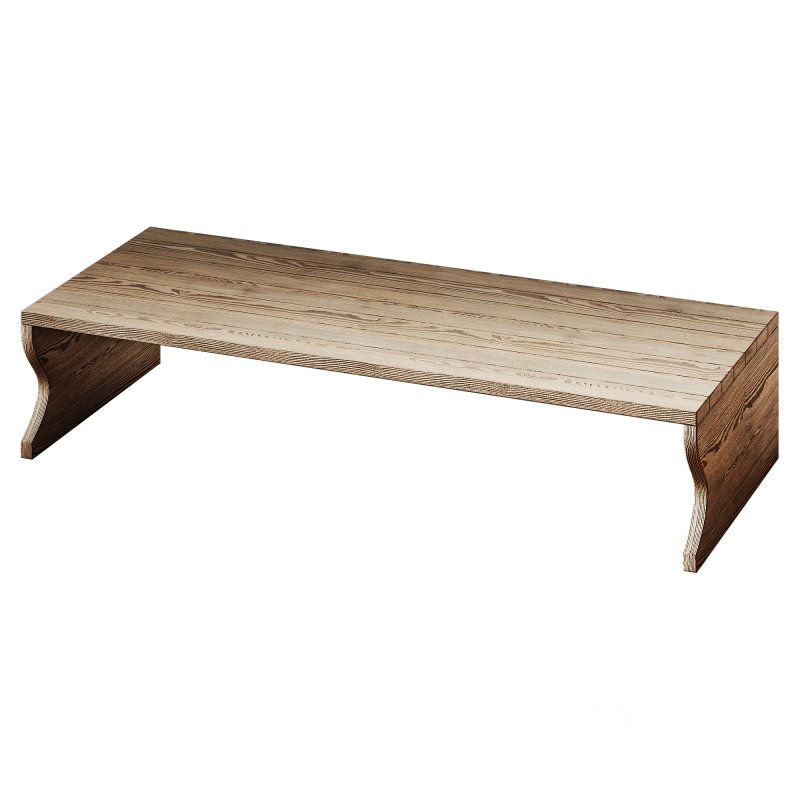 Wood Bench Rustic Look Image 5