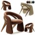 OLGA Dining Chair in Walnut and Off White Boucle - Thumbnail 3