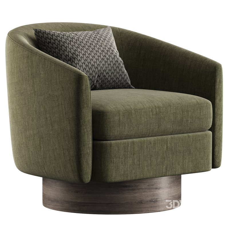 Camino Upholstered Swivel Barrel Chair Image 4