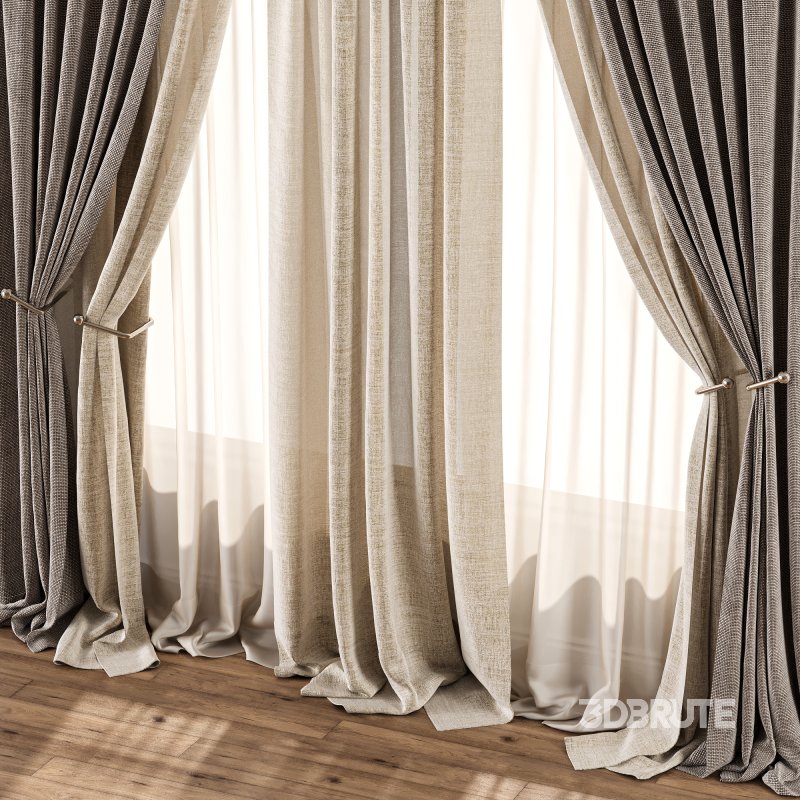 Linen and Sheer Curtain Set 69 Image 7