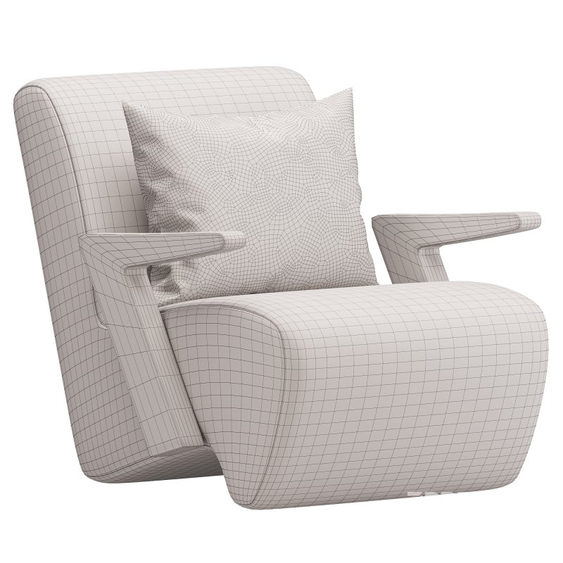 Modern Upholstered Lounge Chair Image 5