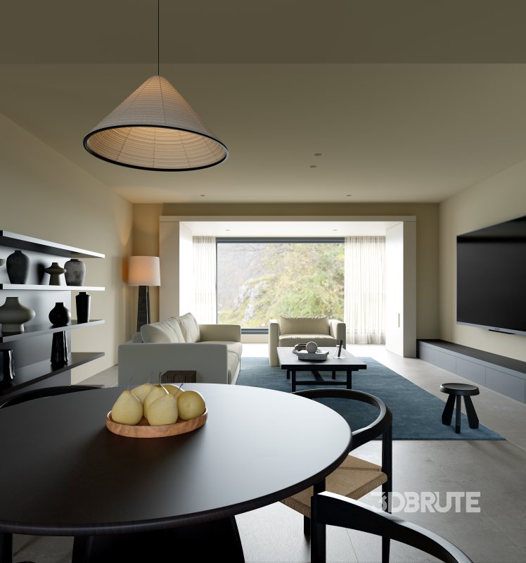 Living Room Dining Room Kitchen Image 5