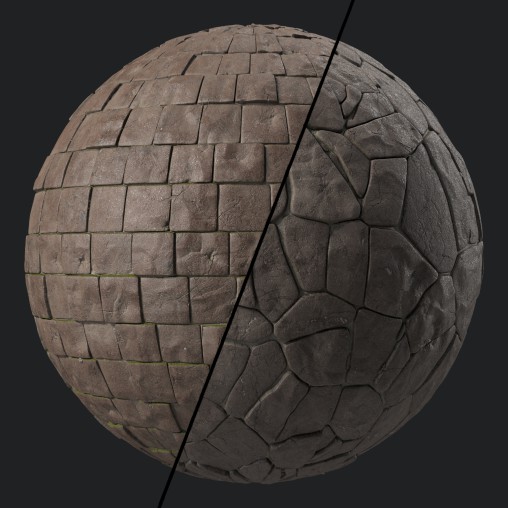 Stone Wall Materials 01- Sbsar Pbr 4k Seamless