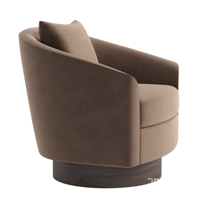 Camino Upholstered Swivel Lounge Chair Image 3