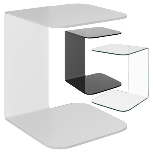 Shell Curved Glass Table by Sovet Italia