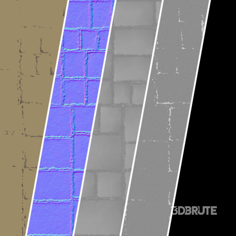 Stone Wall Materials 05- Sbsar Pbr 4k Seamless Image 3