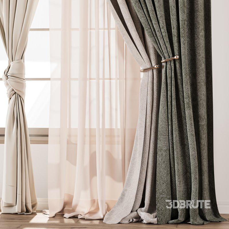 Luxurious Dual Layer Drapes with Shee Curtain 70 Image 5