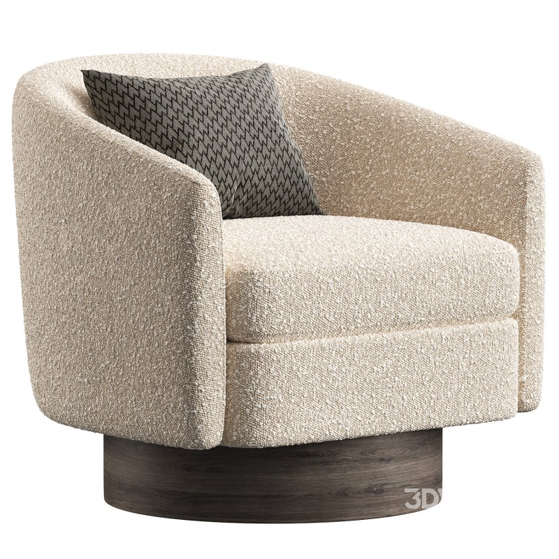 Camino Upholstered Swivel Barrel Chair Image 5