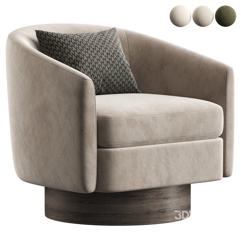 Camino Upholstered Swivel Barrel Chair Image 2