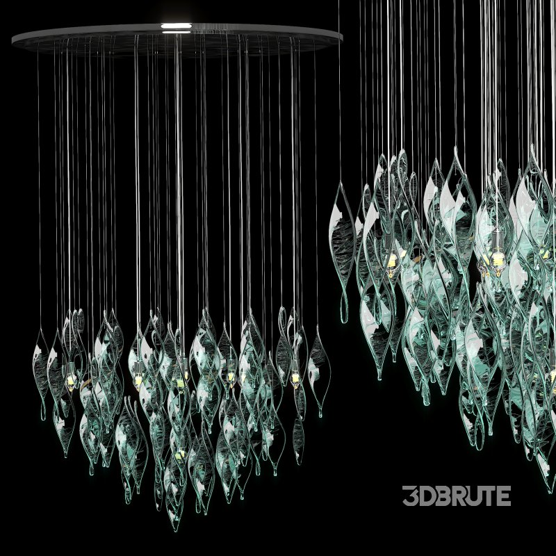 GG Bract Glass Chandelier Image 2