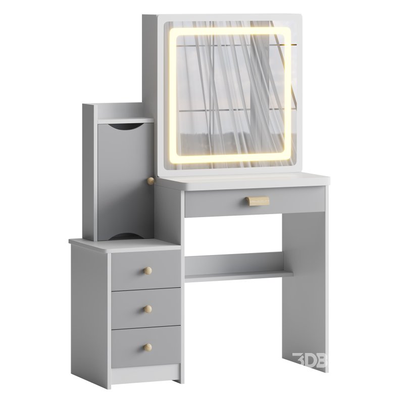 Ensemble coiffeuse et tabouret Vinush Image 3