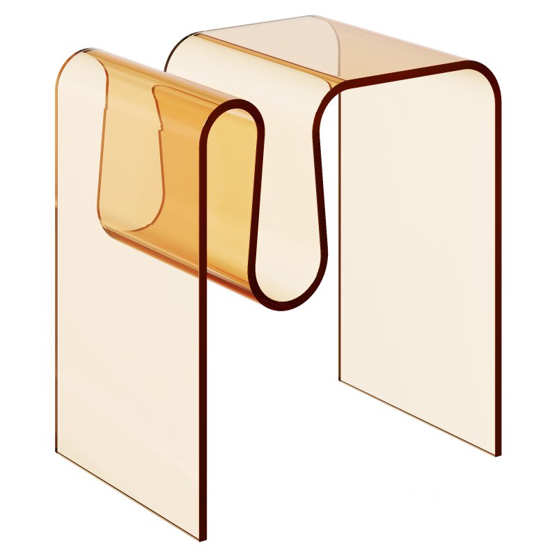 Acrylic Curvy Side Table Coffee Table Image 2