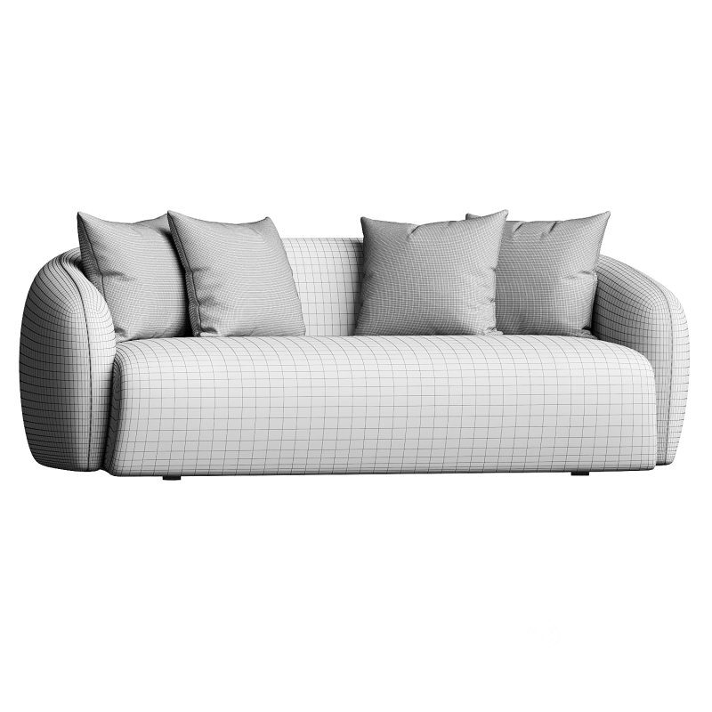 Bindiya Modern Japandi Style Boucle Fabric Sofa Image 2