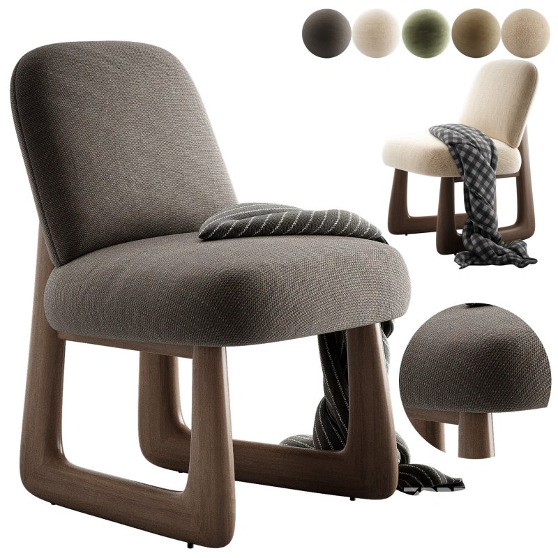 Pula Warm White Boucle Dining Chair Image 5