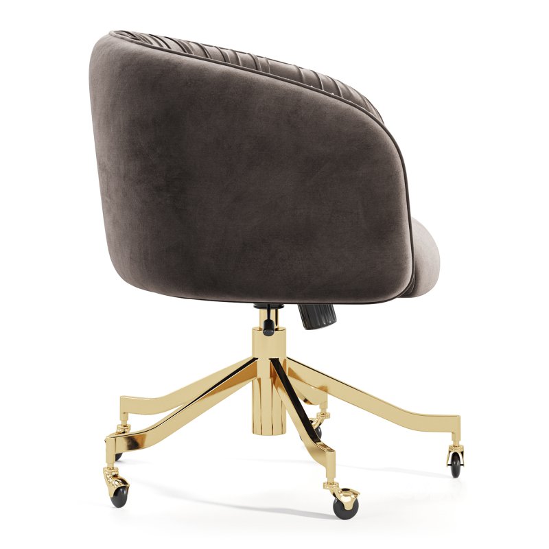 Saroy Ivory Upholstered Office Chair Image 1