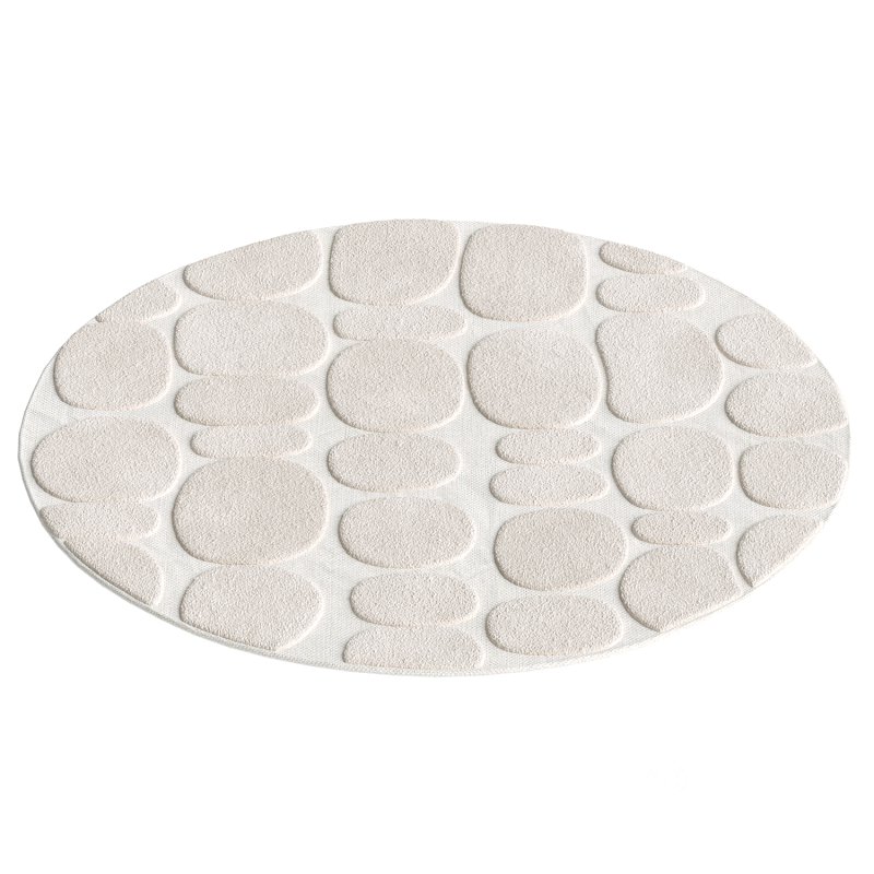 Jacinta Ivory Abstract Round Rug Image 3