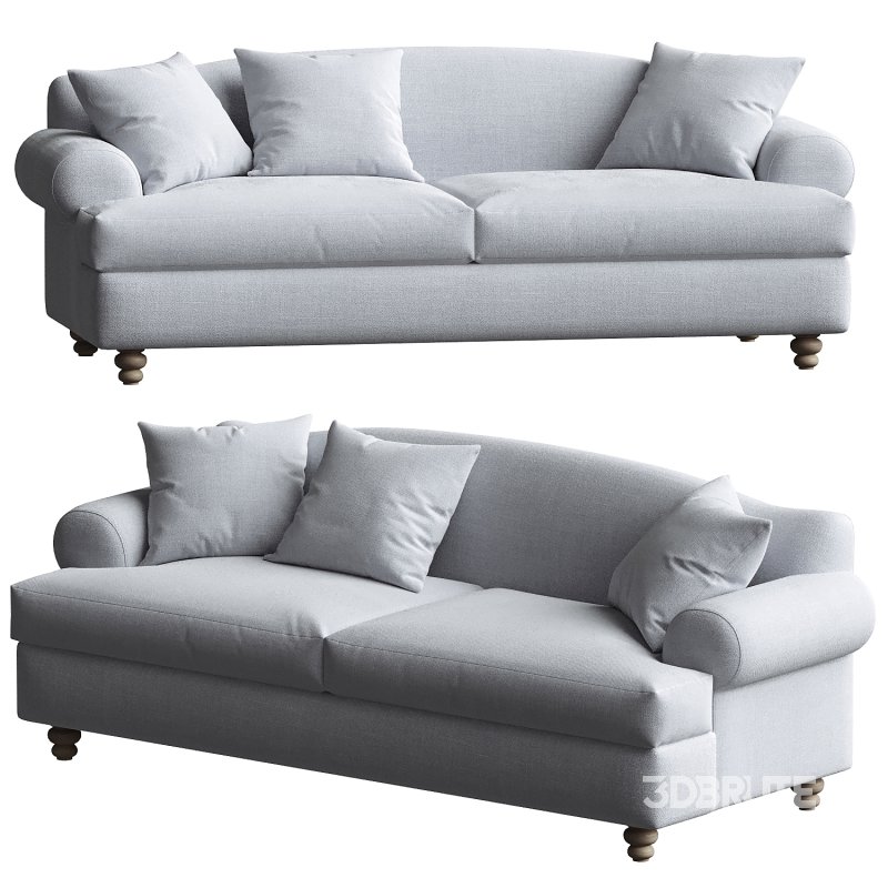 Late 20th Century European Linen Sofa Image 4