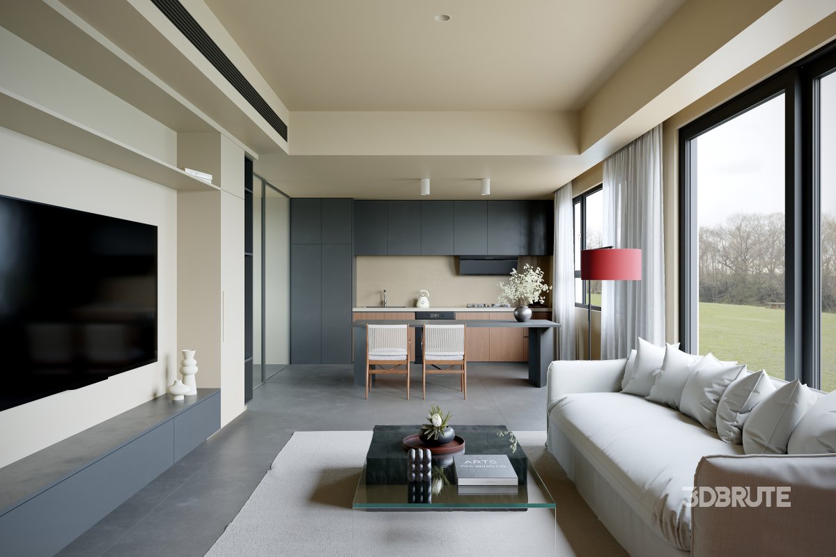 Living Room Dining Room Kitchen Image 2