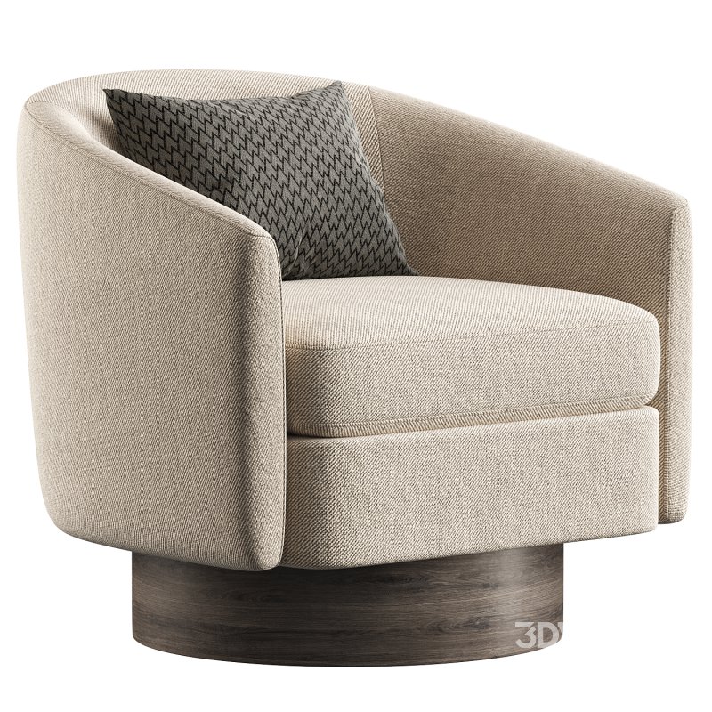 Camino Upholstered Swivel Barrel Chair Image 3