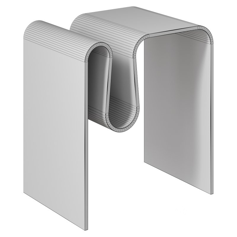 Acrylic Curvy Side Table Coffee Table Image 6