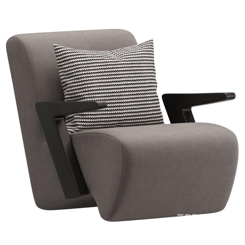 Modern Upholstered Lounge Chair Image 3