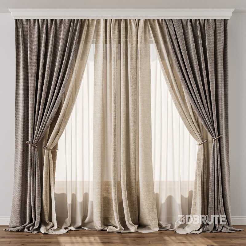 Linen and Sheer Curtain Set 69 Image 5