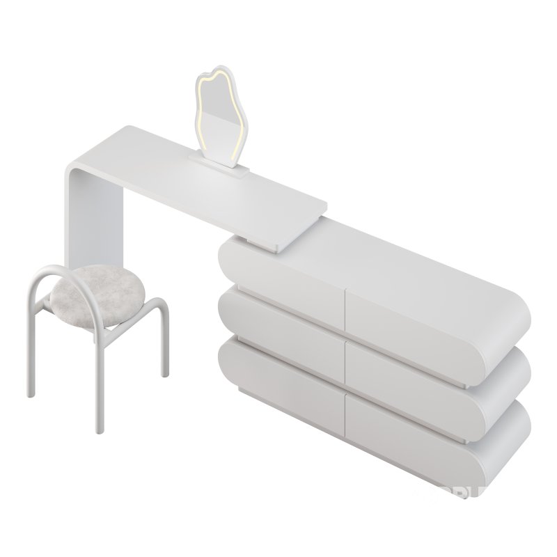 Modern Extendable Storage Vanity Table Image 6