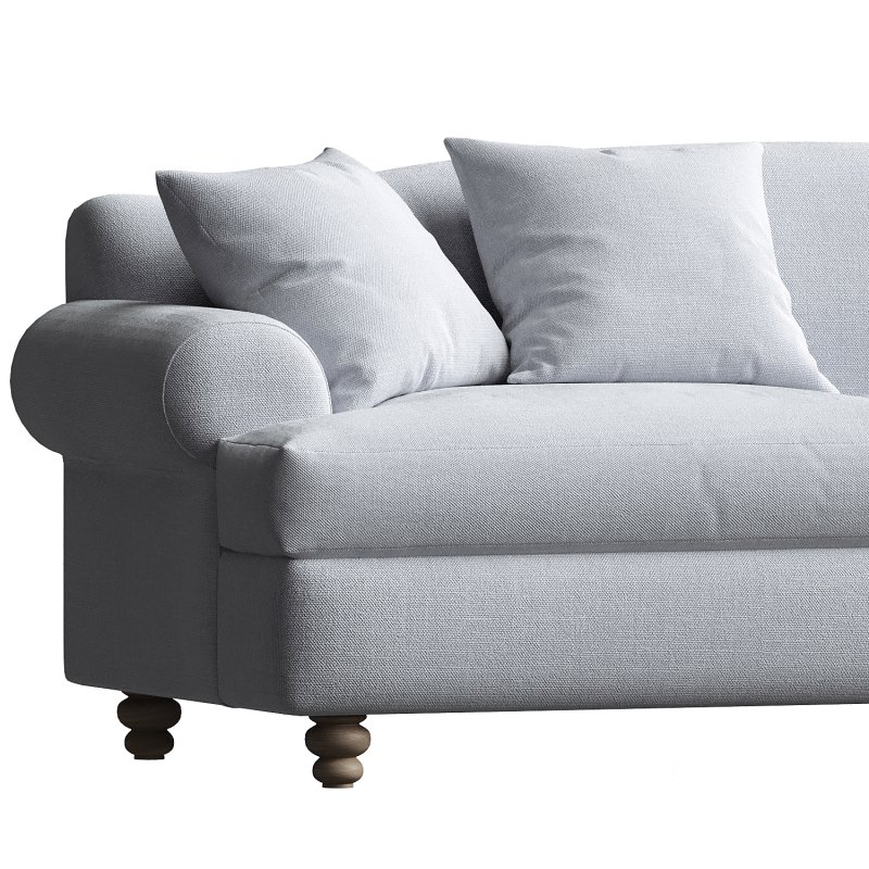 Late 20th Century European Linen Sofa Image 1