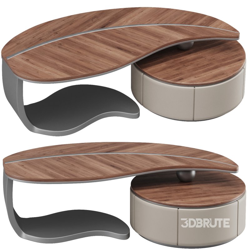 Light leaf shape coffee table Image 1