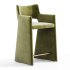 Foley Olive Green Velvet Counter Stool - Thumbnail 1