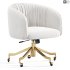 Saroy Ivory Upholstered Office Chair - Thumbnail 2