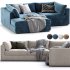 Oceanside Deep 2 Piece Left Arm Bumper Sectional Sofa - Thumbnail 3