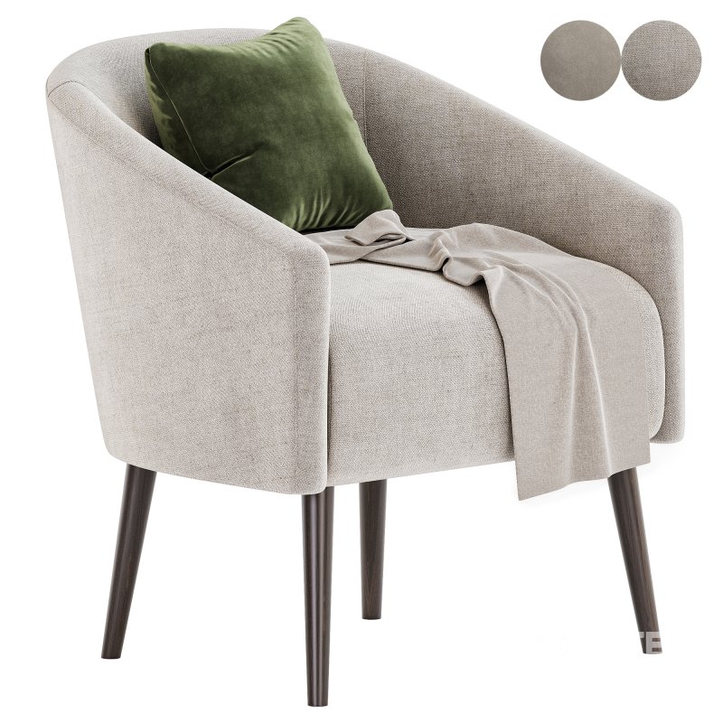 curved nest armchair Image 2