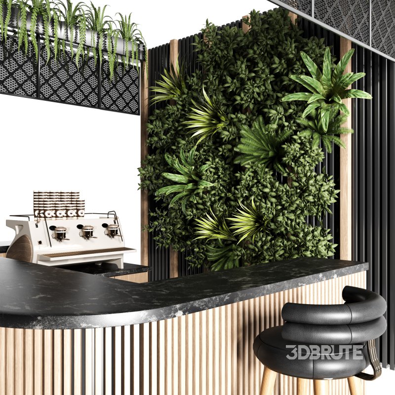 Coffee Bar with Plants-set13 Image 5