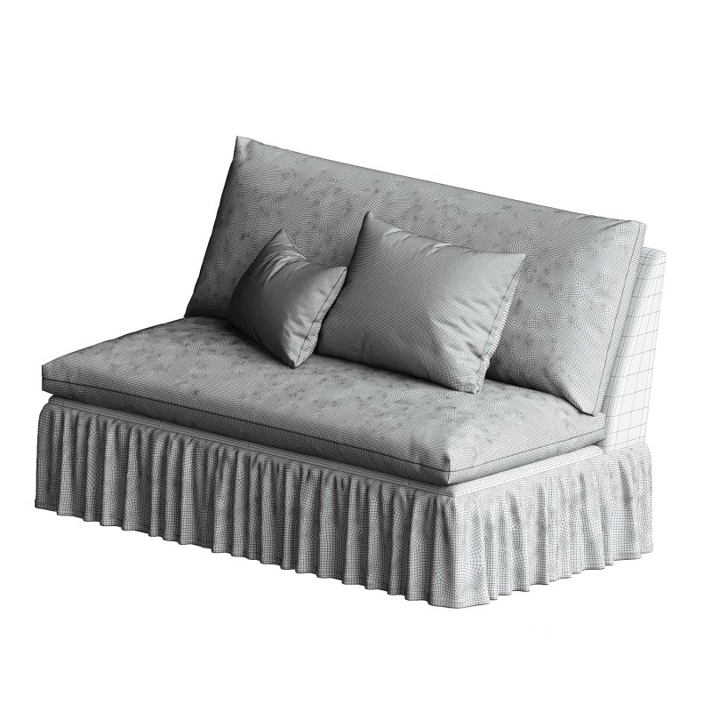 Thelma Settee, Linen Image 4